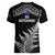 New Zealand Silver Fern Rugby Women V Neck T Shirt Go All Black 2023 World Cup - Wonder Print Shop