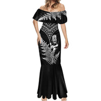 Personalised New Zealand Silver Fern Rugby Mermaid Dress Go All Black 2023 World Cup - Wonder Print Shop