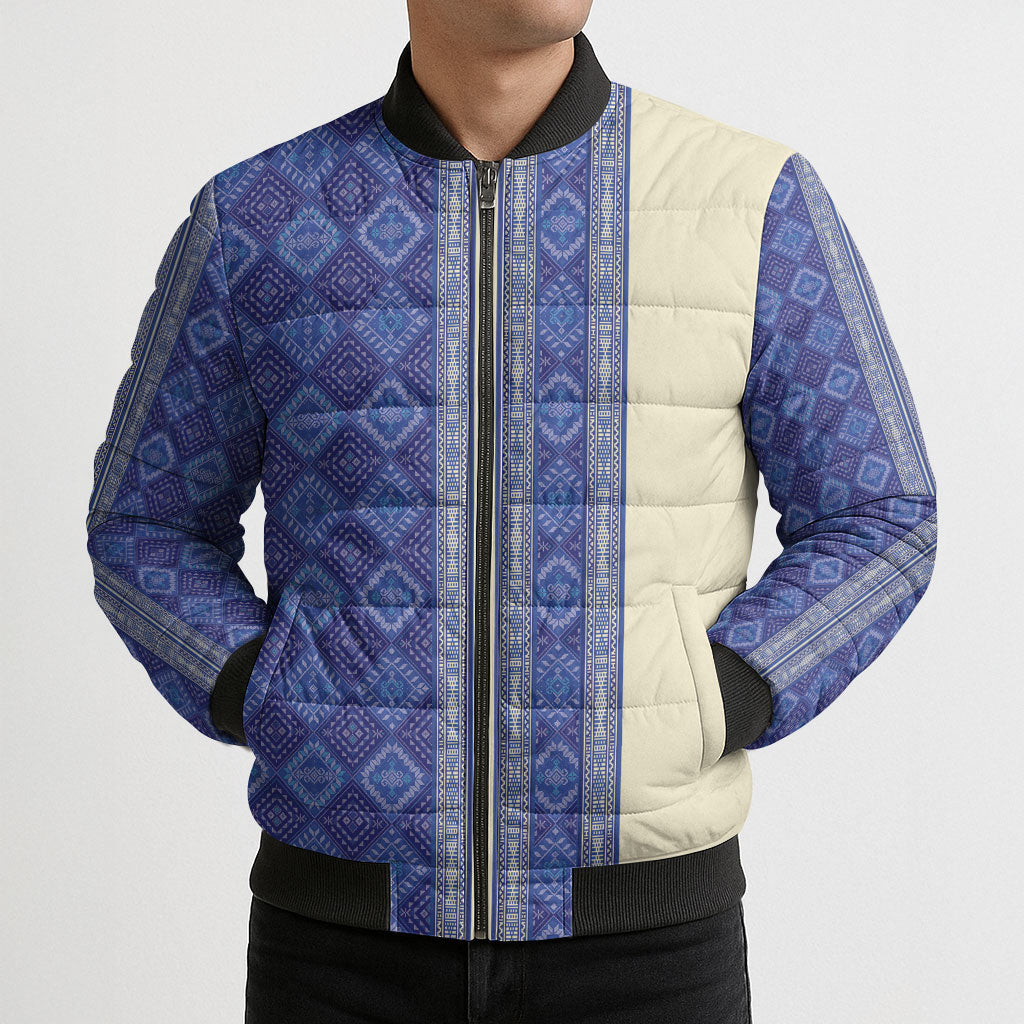 Mabuhay Philippines Festival Bomber Puffer Jacket Yakan Modern Filipiniana Inspired