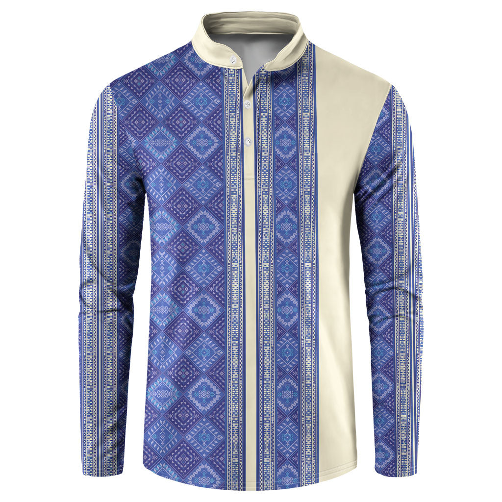 Mabuhay Philippines Festival Button Sweatshirt Yakan Modern Filipiniana Inspired