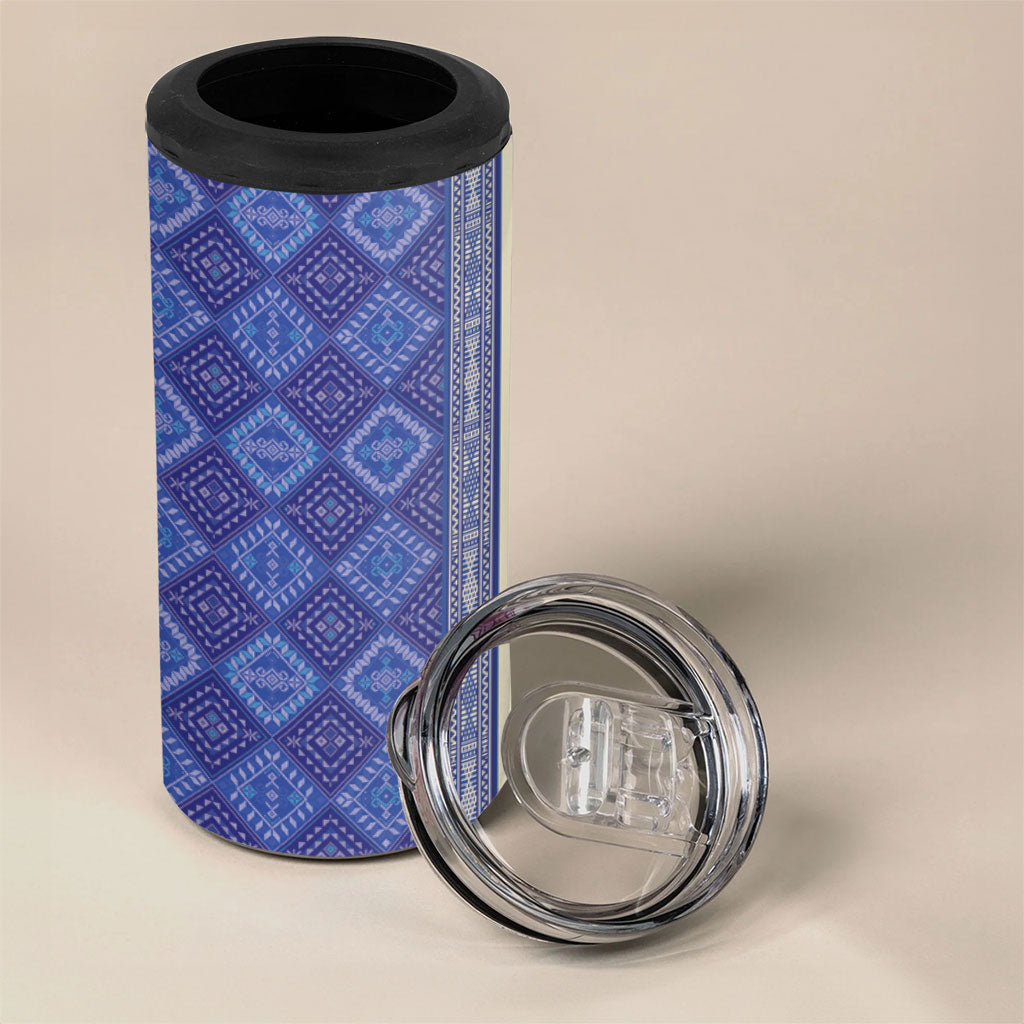 Mabuhay Philippines Festival 4 in 1 Can Cooler Tumbler Yakan Modern Filipiniana Inspired