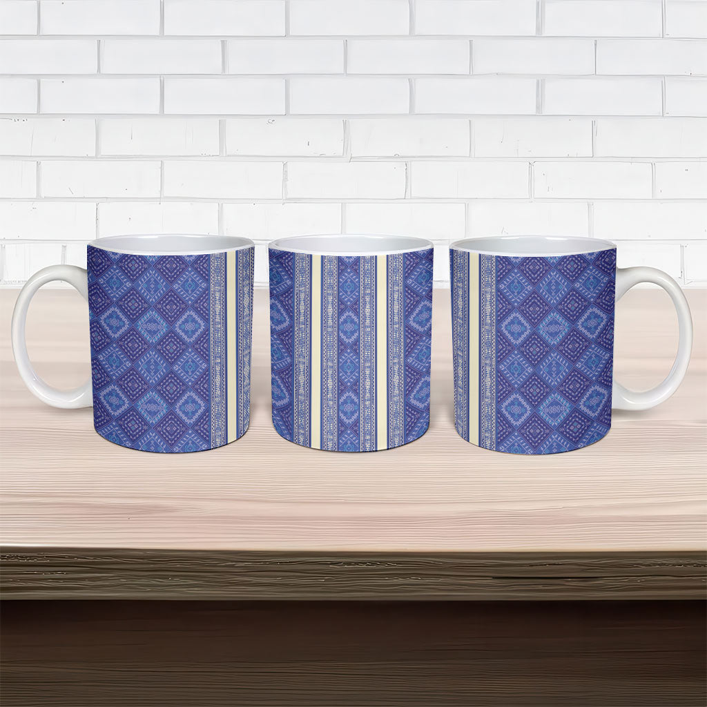 Mabuhay Philippines Festival Ceramic Mug Yakan Modern Filipiniana Inspired