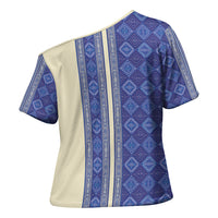 Mabuhay Philippines Festival Cross Shoulder Shirt Yakan Modern Filipiniana Inspired