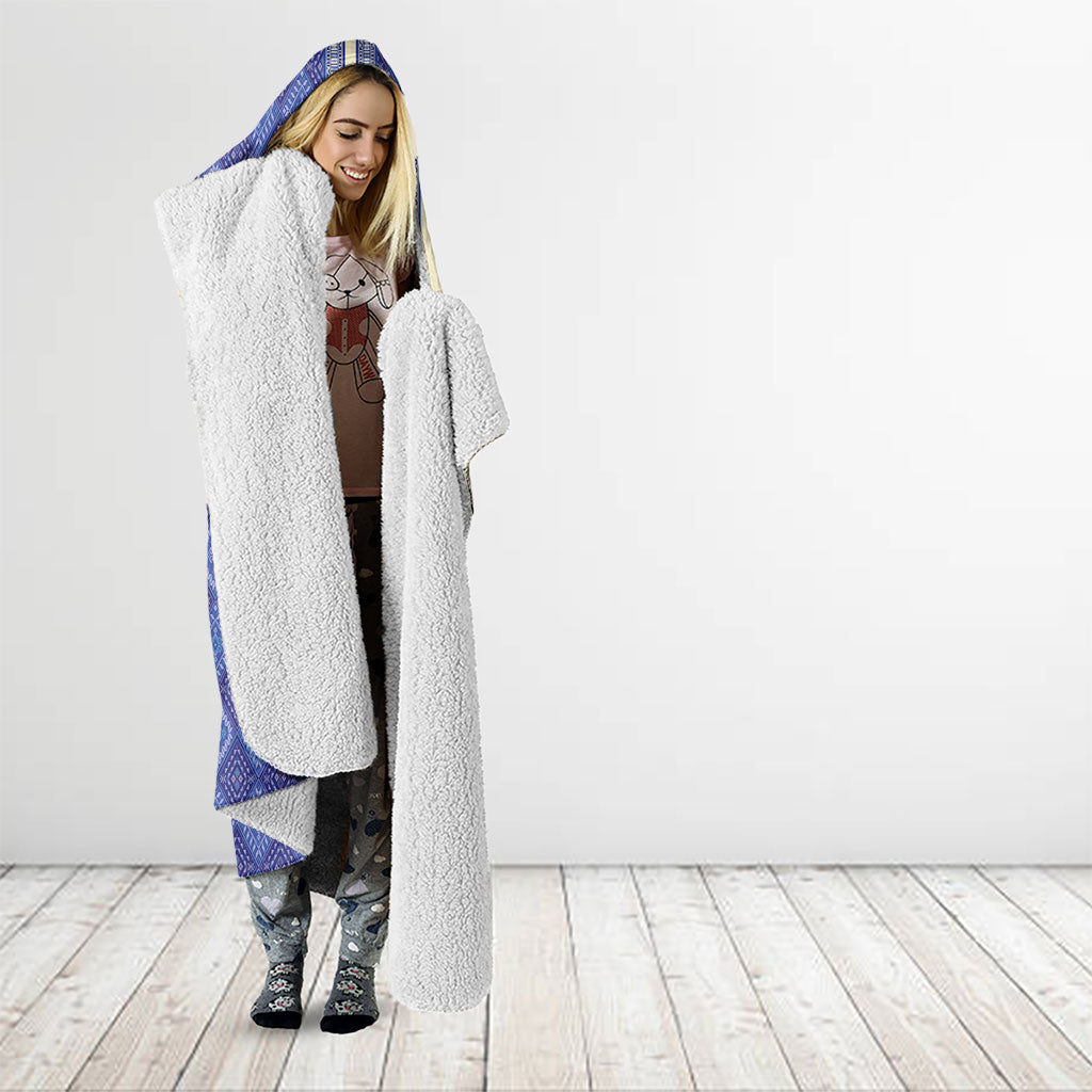 Mabuhay Philippines Festival Hooded Blanket Yakan Modern Filipiniana Inspired