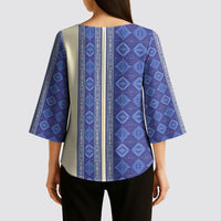 Mabuhay Philippines Festival Kimono Sleeve Blouse Yakan Modern Filipiniana Inspired