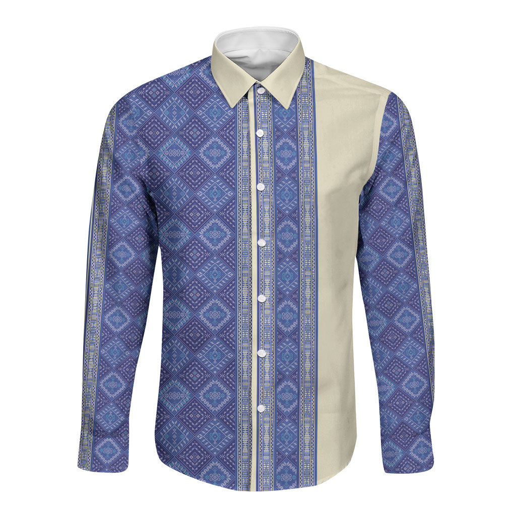 Mabuhay Philippines Festival Long Sleeve Button Shirt Yakan Modern Filipiniana Inspired