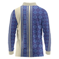 Mabuhay Philippines Festival Long Sleeve Polo Shirt Yakan Modern Filipiniana Inspired