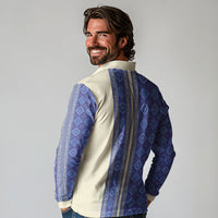Mabuhay Philippines Festival Long Sleeve Polo Shirt Yakan Modern Filipiniana Inspired
