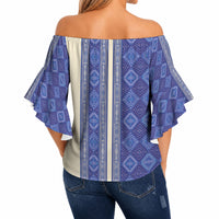 Mabuhay Philippines Festival Off Shoulder Wrap Waist Top Yakan Modern Filipiniana Inspired