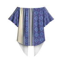 Mabuhay Philippines Festival Off Shoulder Wrap Waist Top Yakan Modern Filipiniana Inspired