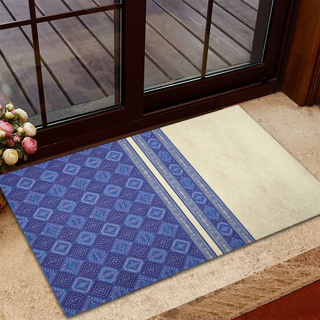 Mabuhay Philippines Festival Rubber Doormat Yakan Modern Filipiniana Inspired