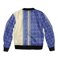 Mabuhay Philippines Festival Sleeve Zip Bomber Jacket Yakan Modern Filipiniana Inspired