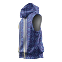 Mabuhay Philippines Festival Sleeveless Hoodie Yakan Modern Filipiniana Inspired
