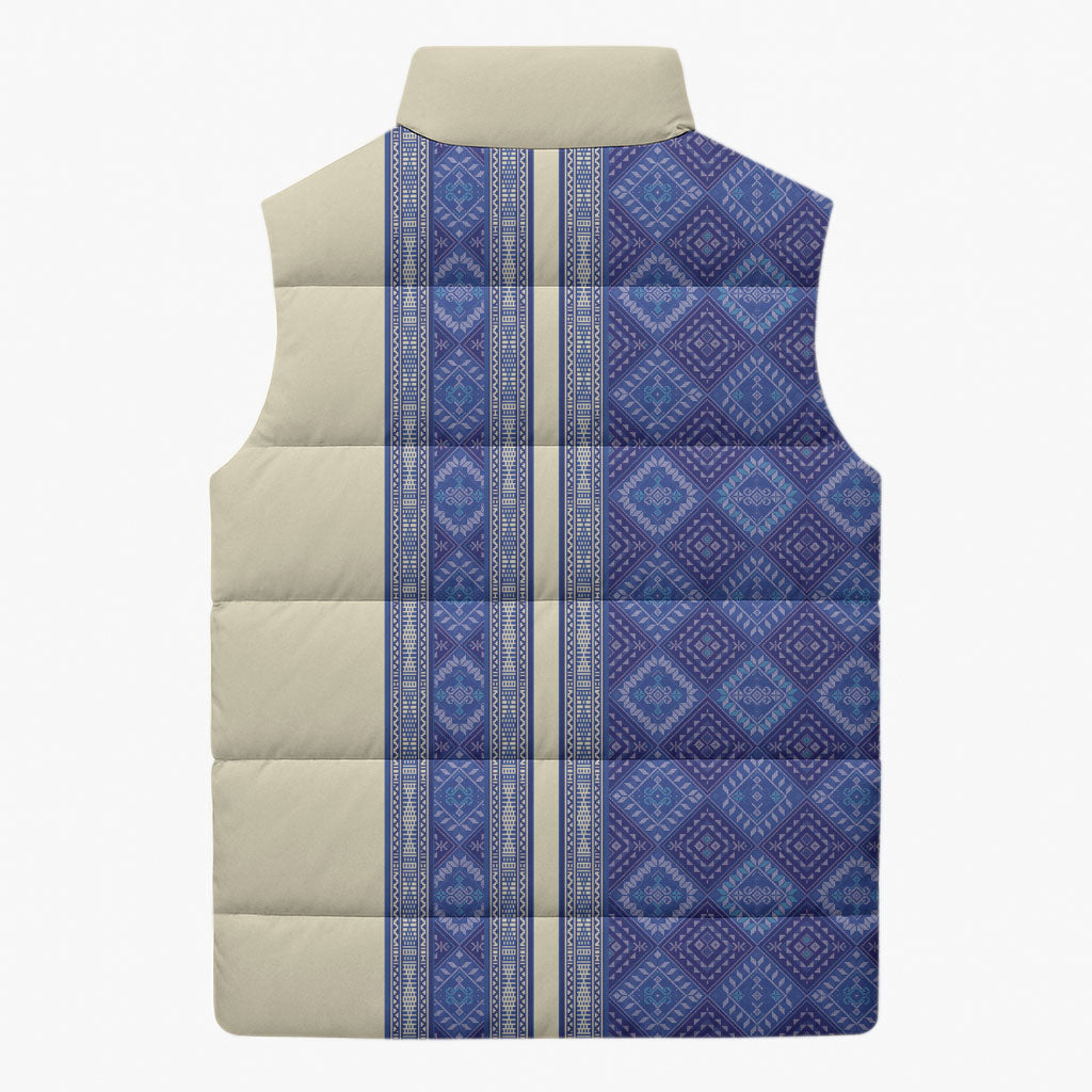 Mabuhay Philippines Festival Sleeveless Puffer Jacket Yakan Modern Filipiniana Inspired