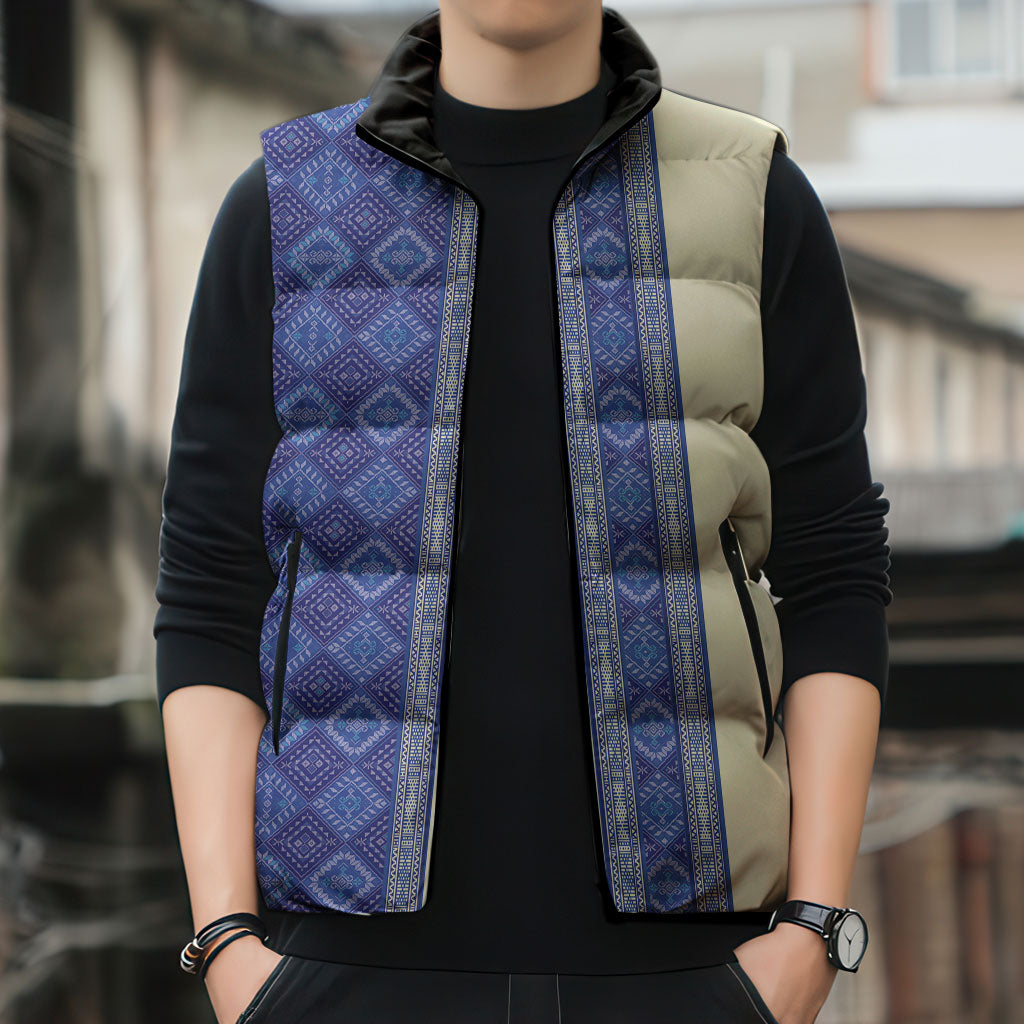 Mabuhay Philippines Festival Sleeveless Puffer Jacket Yakan Modern Filipiniana Inspired
