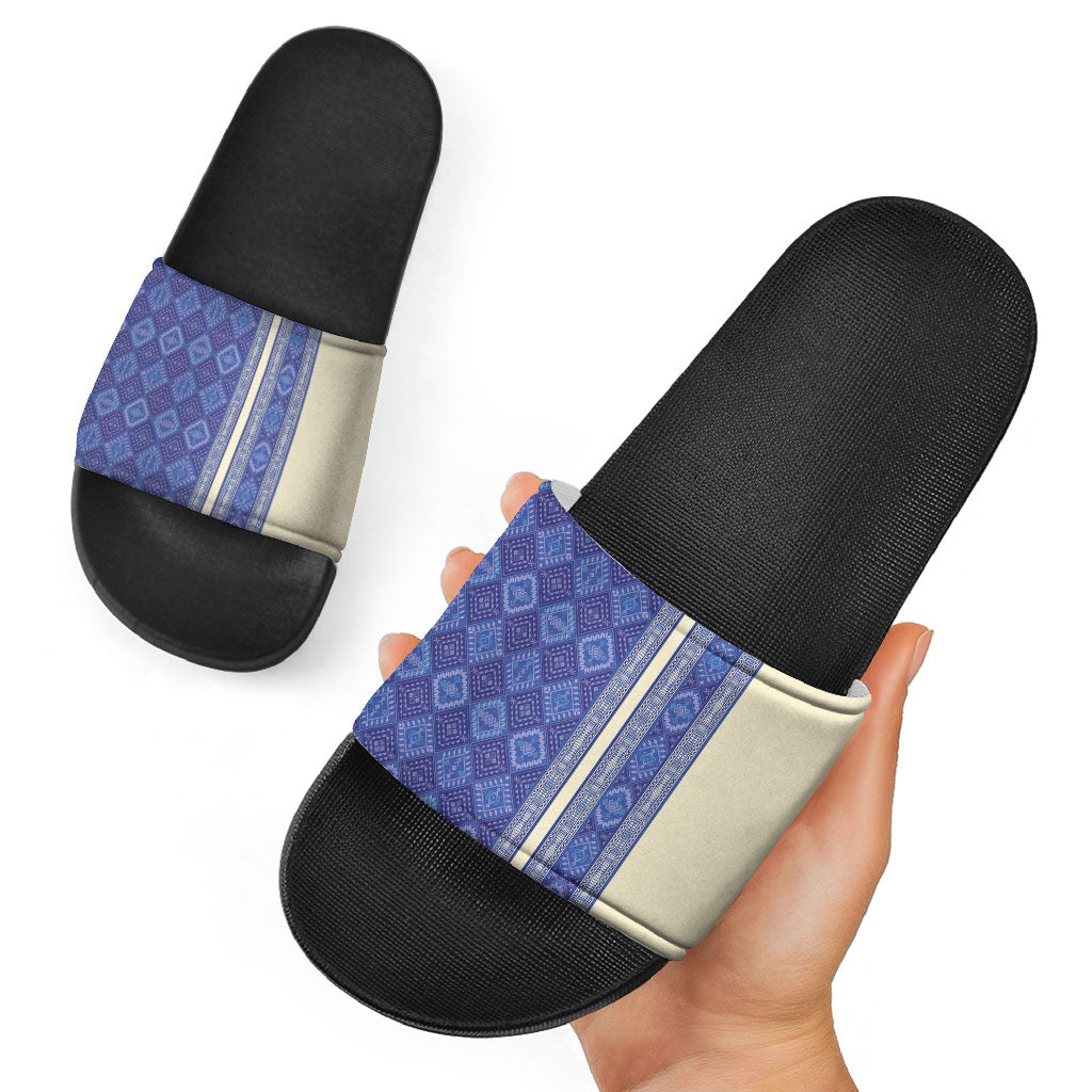 Mabuhay Philippines Festival Slide Sandals Yakan Modern Filipiniana Inspired