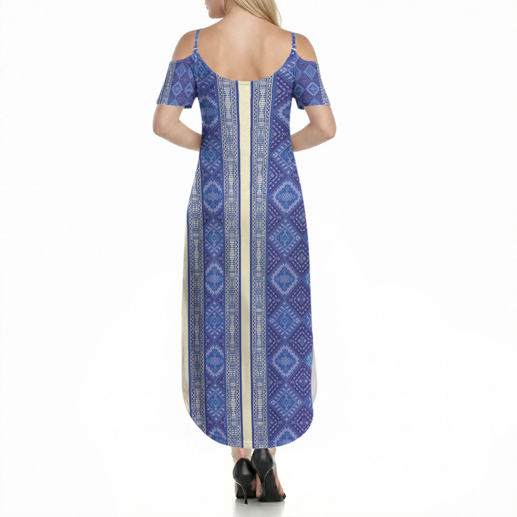 Mabuhay Philippines Festival Summer Maxi Dress Yakan Modern Filipiniana Inspired