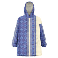 Mabuhay Philippines Festival Wearable Blanket Hoodie Yakan Modern Filipiniana Inspired