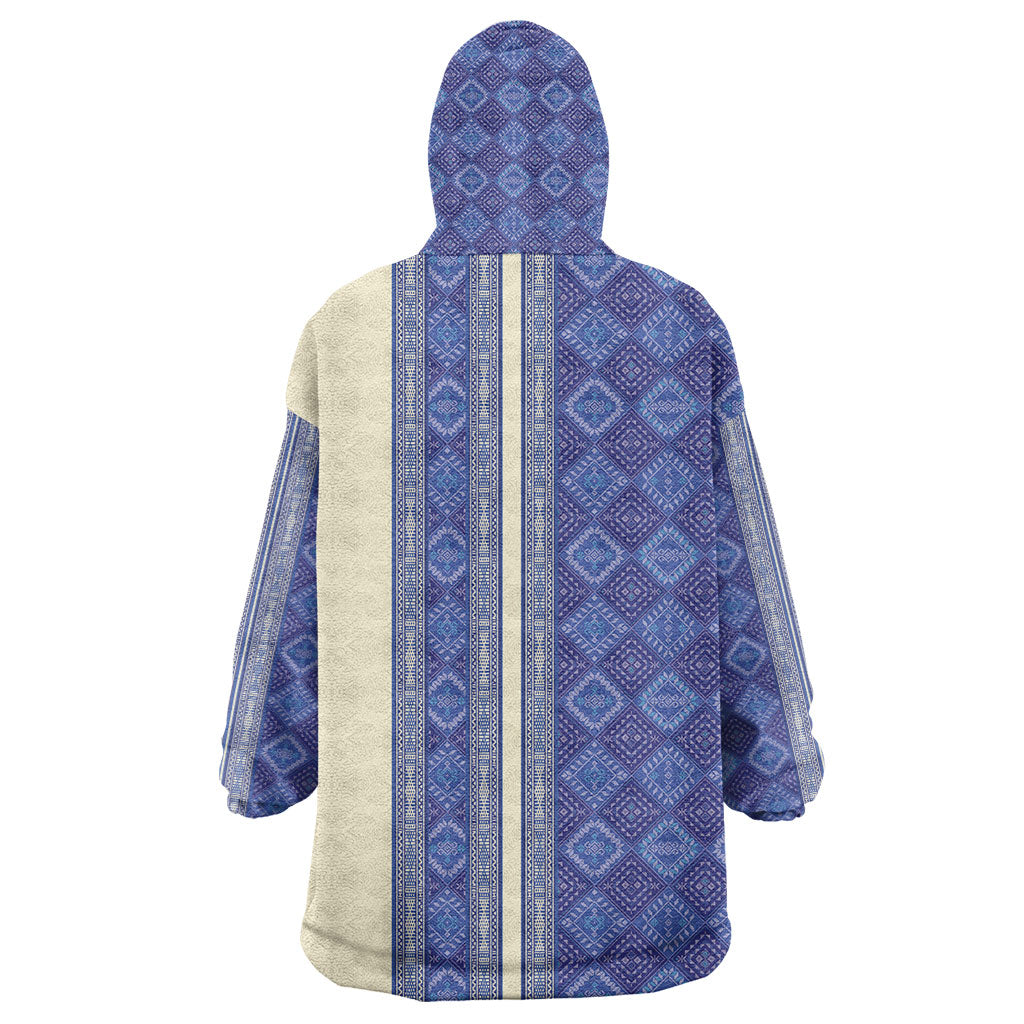 Mabuhay Philippines Festival Wearable Blanket Hoodie Yakan Modern Filipiniana Inspired