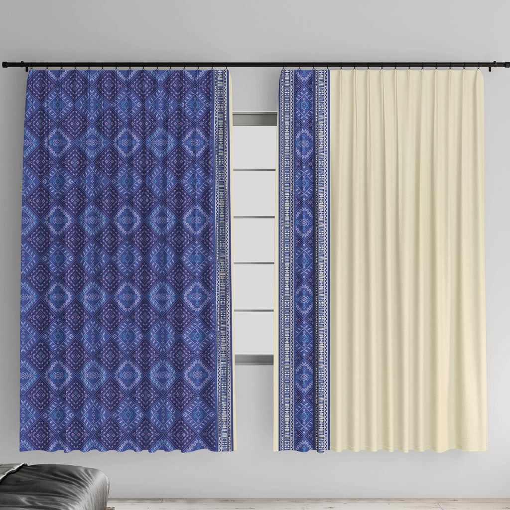 Mabuhay Philippines Festival Window Curtain Yakan Modern Filipiniana Inspired