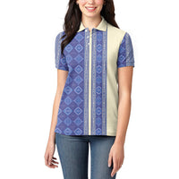 Mabuhay Philippines Festival Women Polo Shirt Yakan Modern Filipiniana Inspired