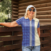 Mabuhay Philippines Festival Women Polo Shirt Yakan Modern Filipiniana Inspired