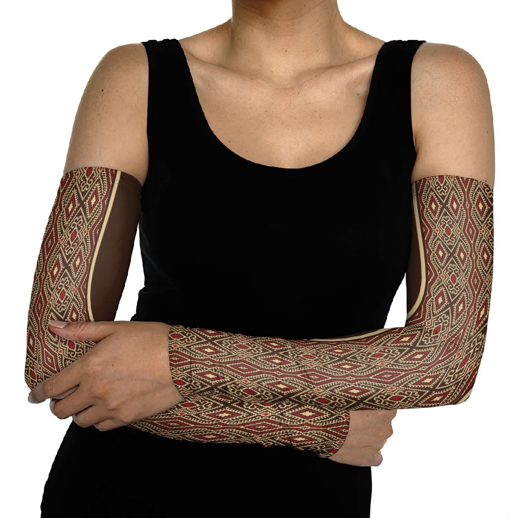 Mabuhay Philippines Festival Arm Sleeves Tnalak Modern Filipiniana Inspired