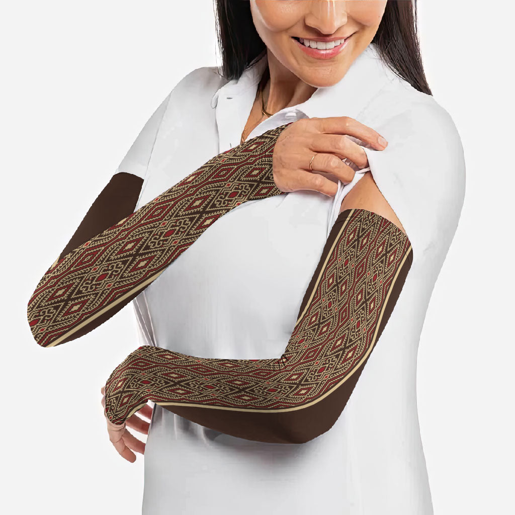 Mabuhay Philippines Festival Arm Sleeves Tnalak Modern Filipiniana Inspired