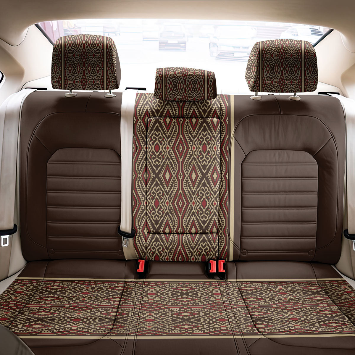Mabuhay Philippines Festival Back Car Seat Cover Tnalak Modern Filipiniana Inspired