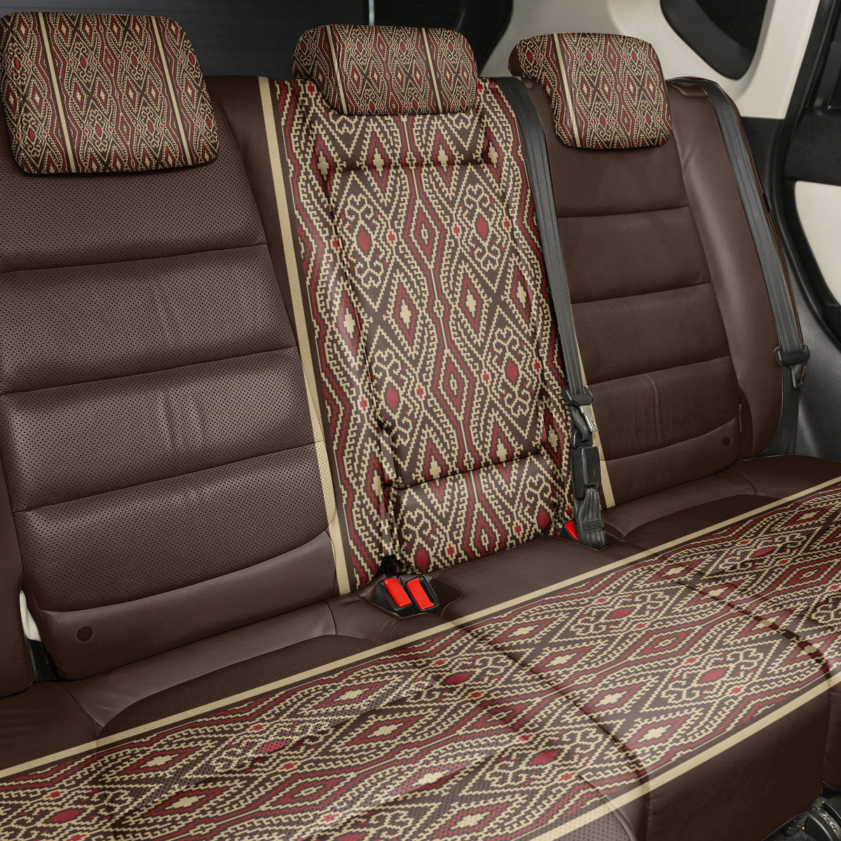 Mabuhay Philippines Festival Back Car Seat Cover Tnalak Modern Filipiniana Inspired