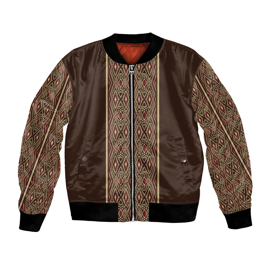 Mabuhay Philippines Festival Bomber Jacket Tnalak Modern Filipiniana Inspired