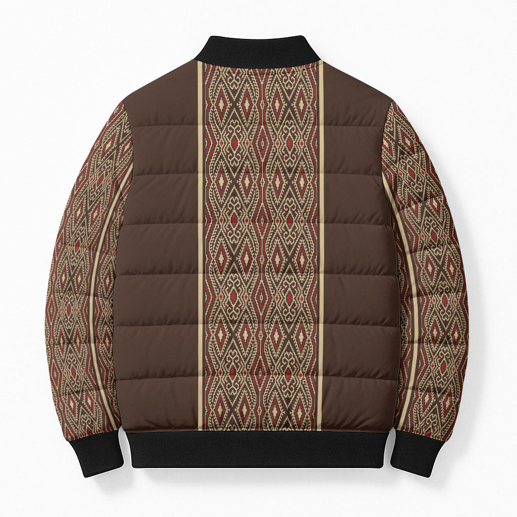 Mabuhay Philippines Festival Bomber Puffer Jacket Tnalak Modern Filipiniana Inspired