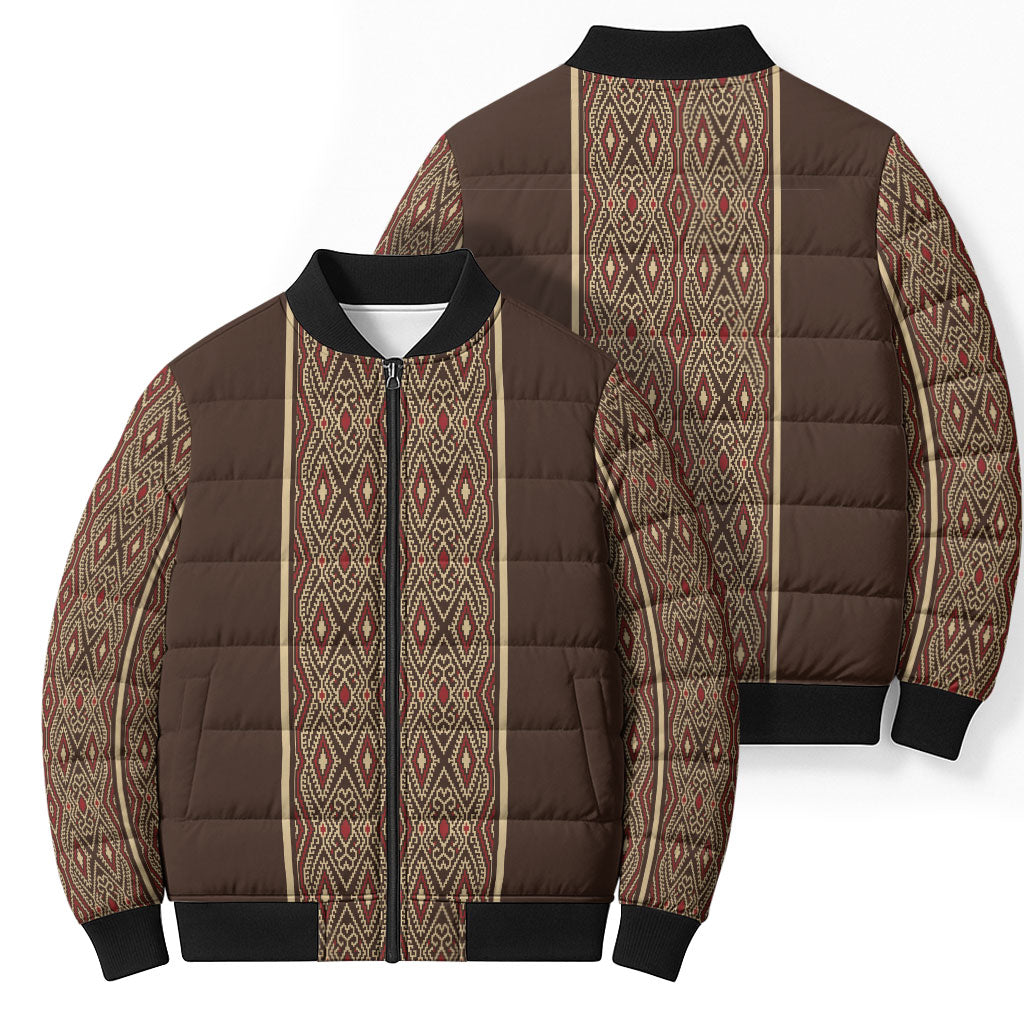 Mabuhay Philippines Festival Bomber Puffer Jacket Tnalak Modern Filipiniana Inspired