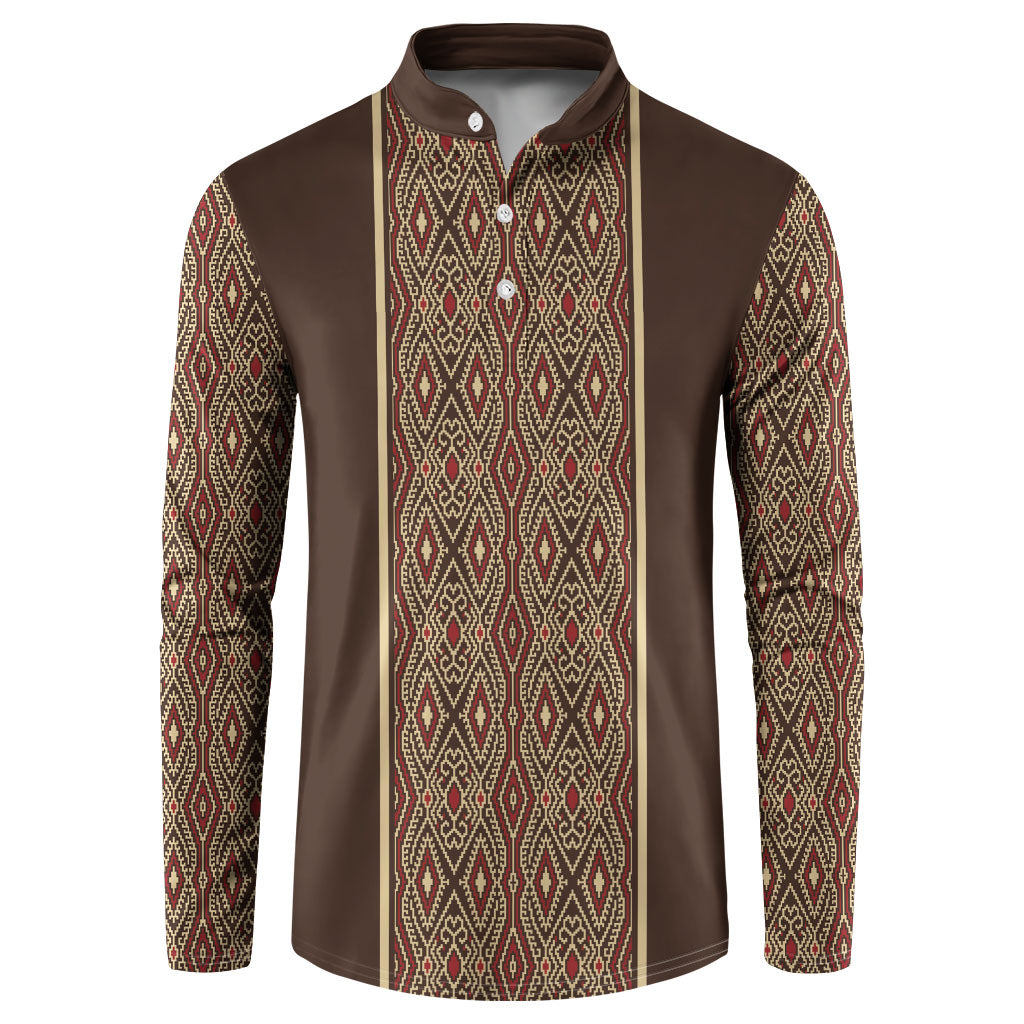 Mabuhay Philippines Festival Button Sweatshirt Tnalak Modern Filipiniana Inspired
