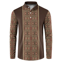 Mabuhay Philippines Festival Button Sweatshirt Tnalak Modern Filipiniana Inspired