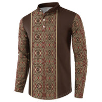 Mabuhay Philippines Festival Button Sweatshirt Tnalak Modern Filipiniana Inspired