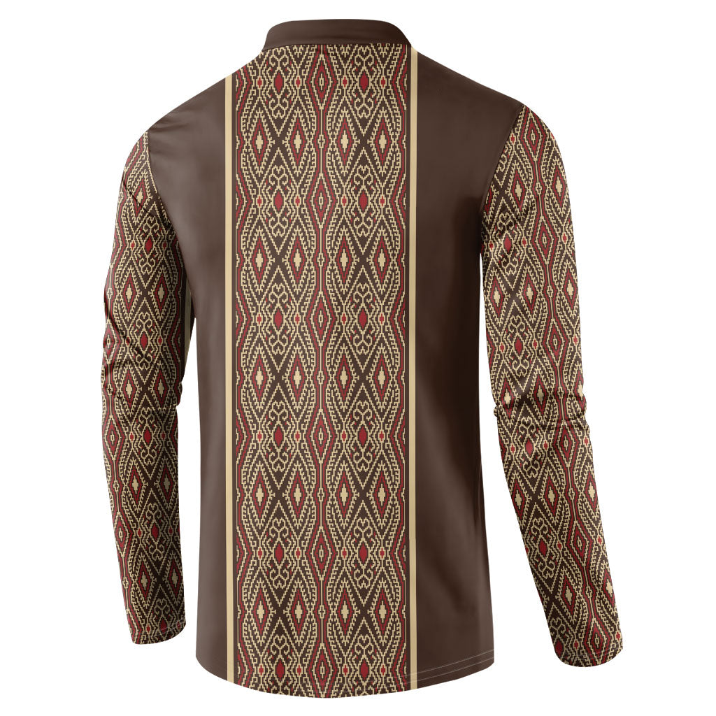 Mabuhay Philippines Festival Button Sweatshirt Tnalak Modern Filipiniana Inspired