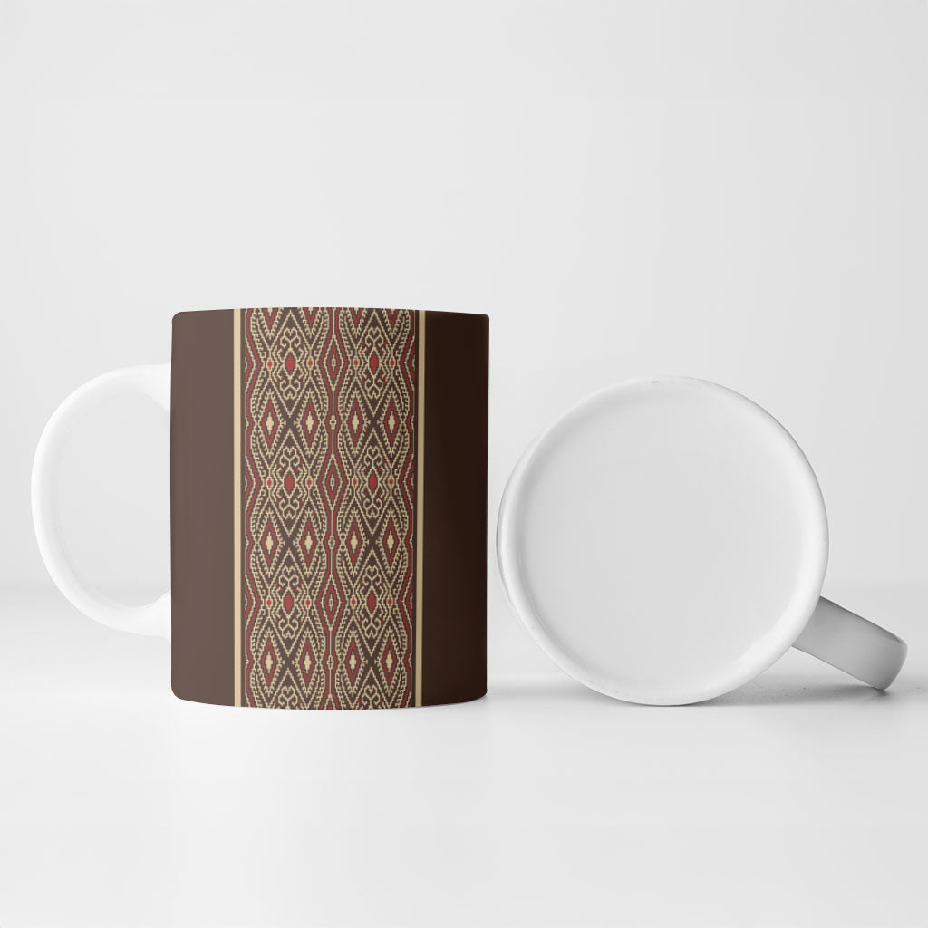Mabuhay Philippines Festival Ceramic Mug Tnalak Modern Filipiniana Inspired