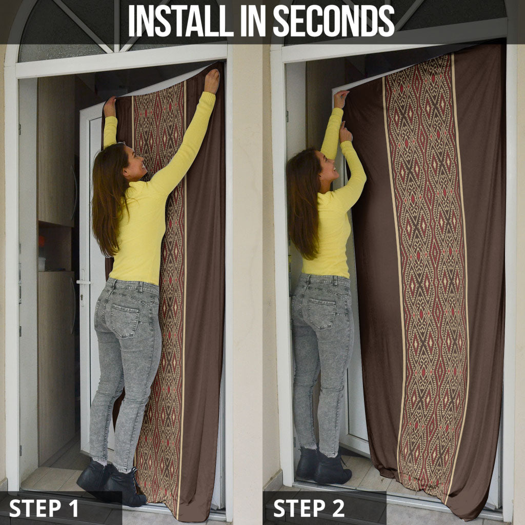 Mabuhay Philippines Festival Door Cover Tnalak Modern Filipiniana Inspired