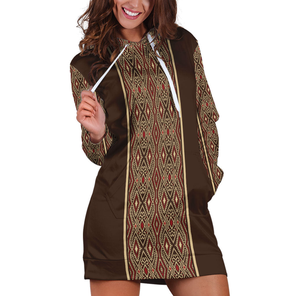 Mabuhay Philippines Festival Hoodie Dress Tnalak Modern Filipiniana Inspired