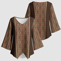 Mabuhay Philippines Festival Kimono Sleeve Blouse Tnalak Modern Filipiniana Inspired