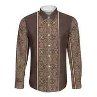 Mabuhay Philippines Festival Long Sleeve Button Shirt Tnalak Modern Filipiniana Inspired