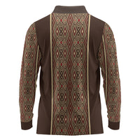 Mabuhay Philippines Festival Long Sleeve Polo Shirt Tnalak Modern Filipiniana Inspired