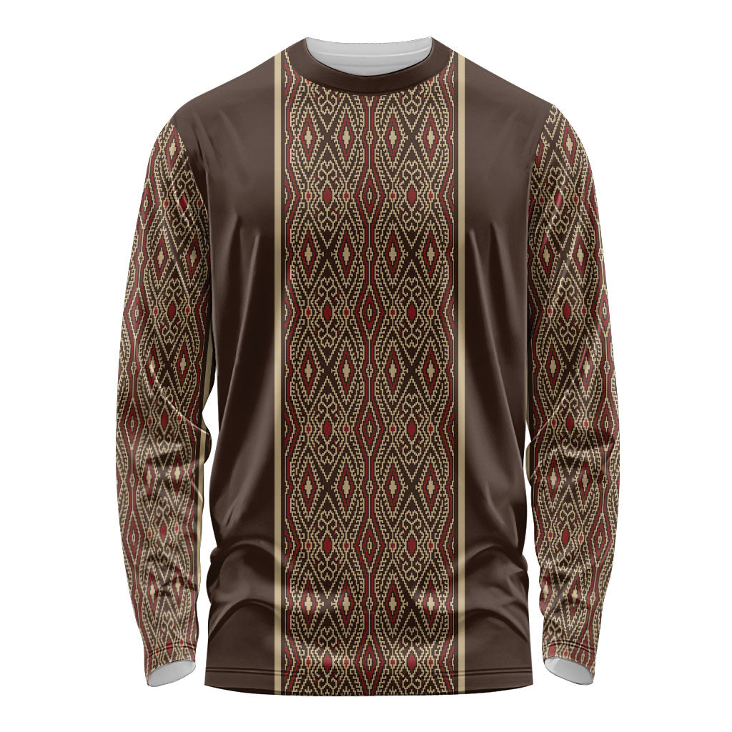 Mabuhay Philippines Festival Long Sleeve Shirt Tnalak Modern Filipiniana Inspired