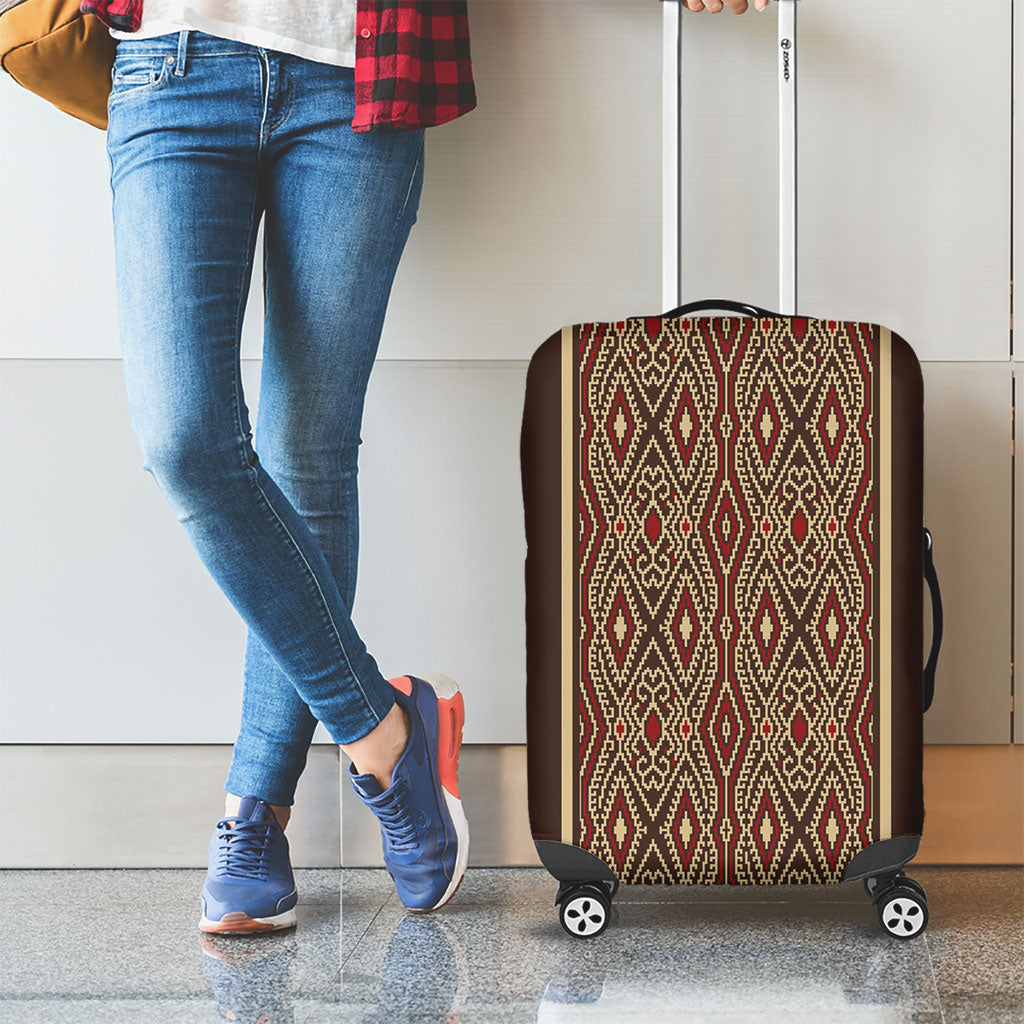 Mabuhay Philippines Festival Luggage Cover Tnalak Modern Filipiniana Inspired