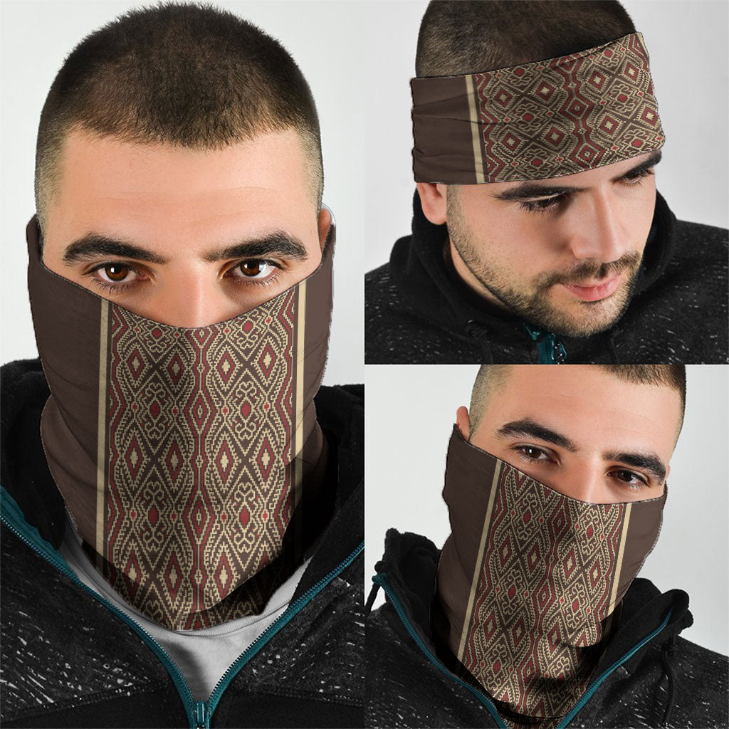Mabuhay Philippines Festival Neck Gaiter Tnalak Modern Filipiniana Inspired