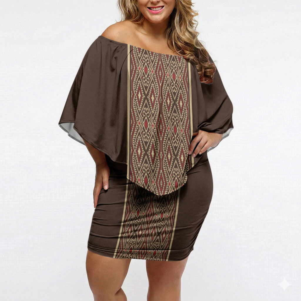 Mabuhay Philippines Festival Off Shoulder Short Dress Tnalak Modern Filipiniana Inspired