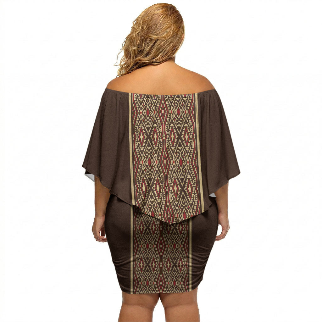 Mabuhay Philippines Festival Off Shoulder Short Dress Tnalak Modern Filipiniana Inspired