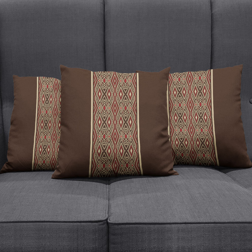 Mabuhay Philippines Festival Pillow Cover Tnalak Modern Filipiniana Inspired