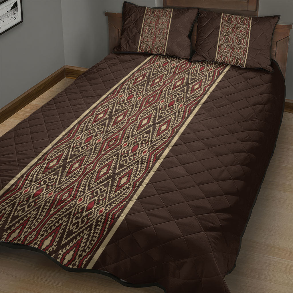Mabuhay Philippines Festival Quilt Bed Set Tnalak Modern Filipiniana Inspired